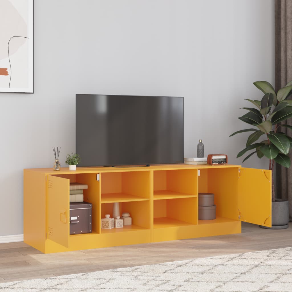 Mobili Tv 2 Pz Bianchi 67X39X44 Cm In Acciaio