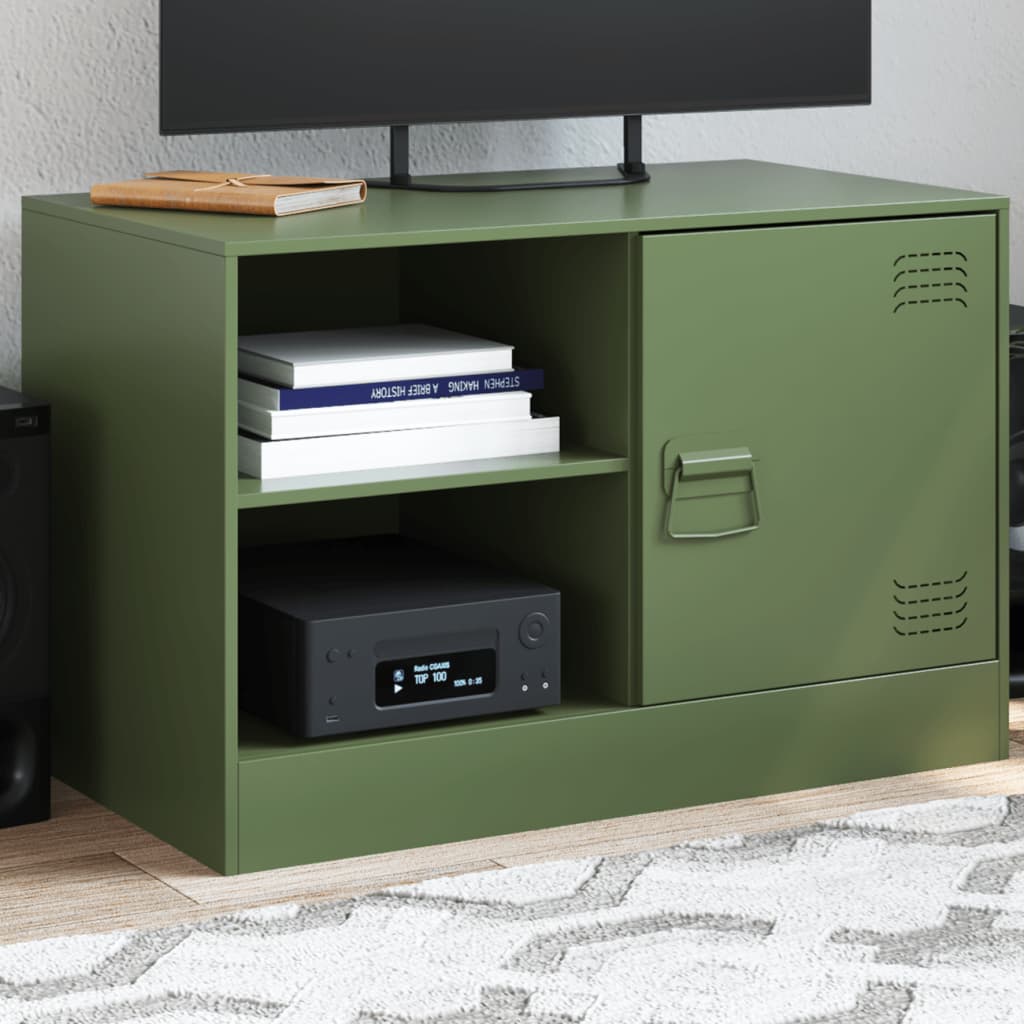 Mobili Tv 2 Pz Bianchi 67X39X44 Cm In Acciaio