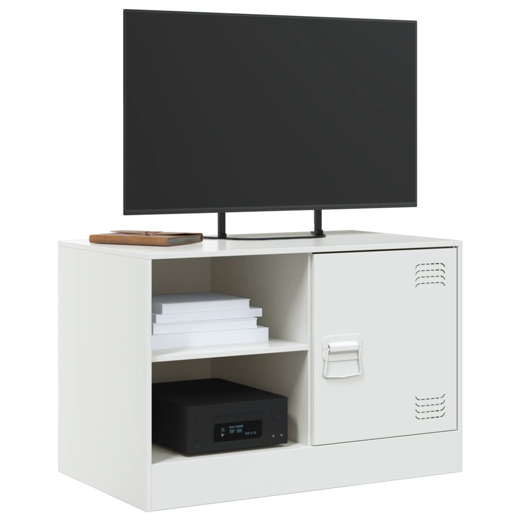 Mobili Tv 2 Pz Bianchi 67X39X44 Cm In Acciaio