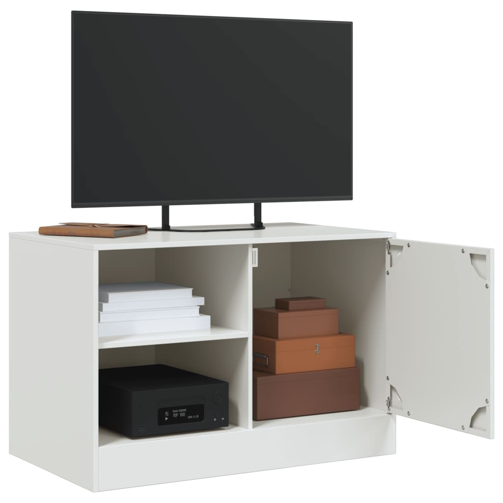 Mobili Tv 2 Pz Bianchi 67X39X44 Cm In Acciaio