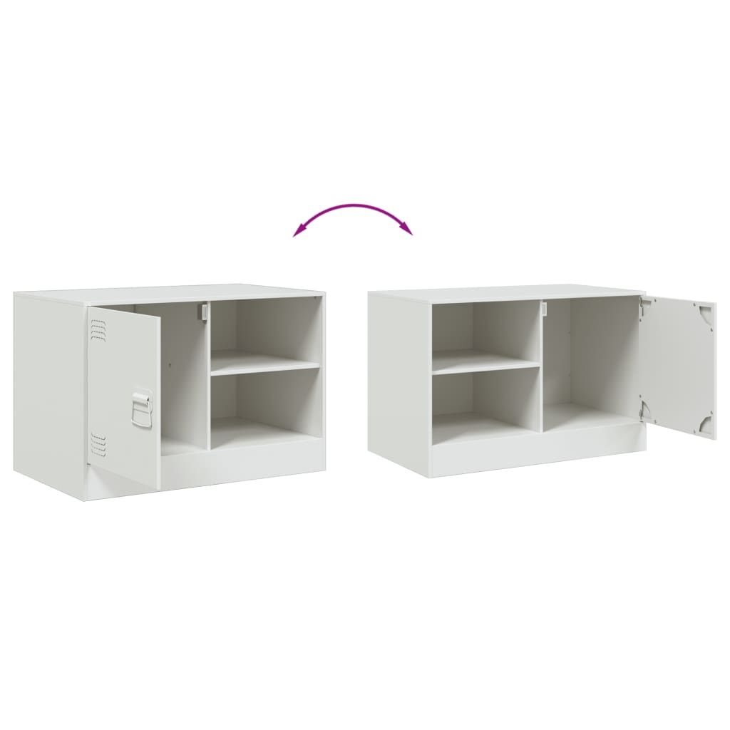 Mobili Tv 2 Pz Bianchi 67X39X44 Cm In Acciaio