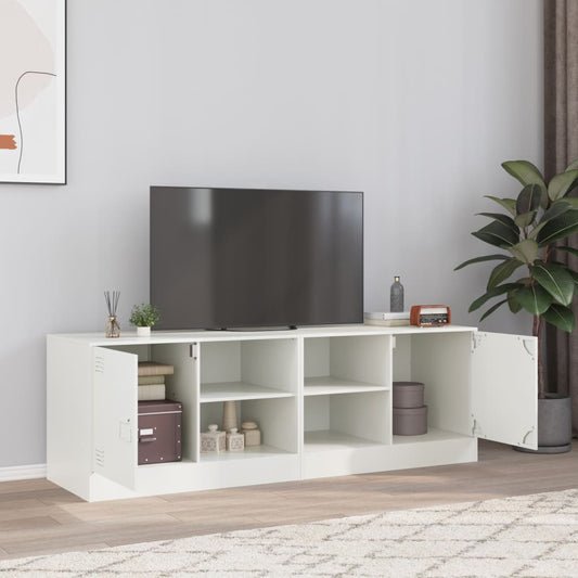 Mobili Tv 2 Pz Bianchi 67X39X44 Cm In Acciaio