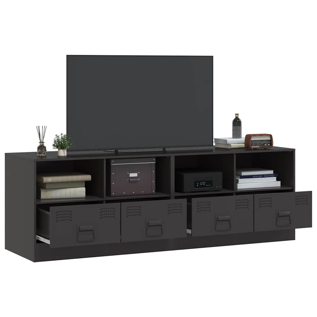 Mobili Tv 2 Pz Neri 67X39X44 Cm In Acciaio