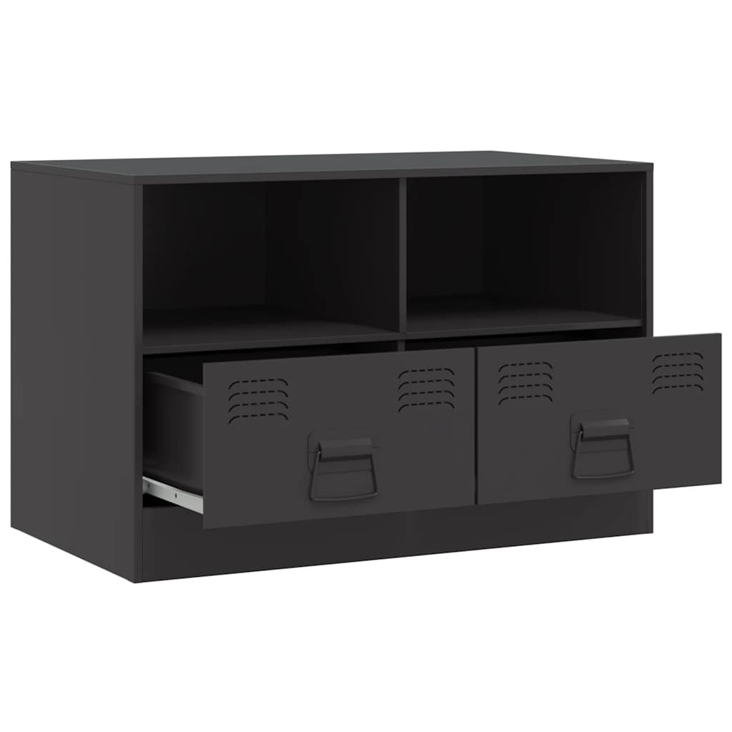 Mobili Tv 2 Pz Neri 67X39X44 Cm In Acciaio