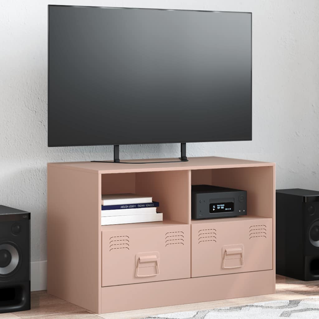 Mobili Tv 2 Pz Neri 67X39X44 Cm In Acciaio
