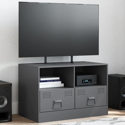 Mobili Tv 2 Pz Neri 67X39X44 Cm In Acciaio