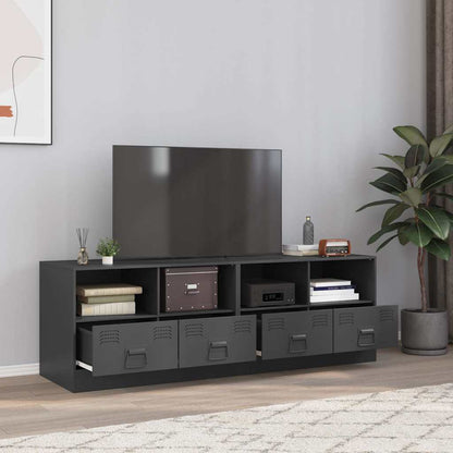 Mobili Tv 2 Pz Neri 67X39X44 Cm In Acciaio