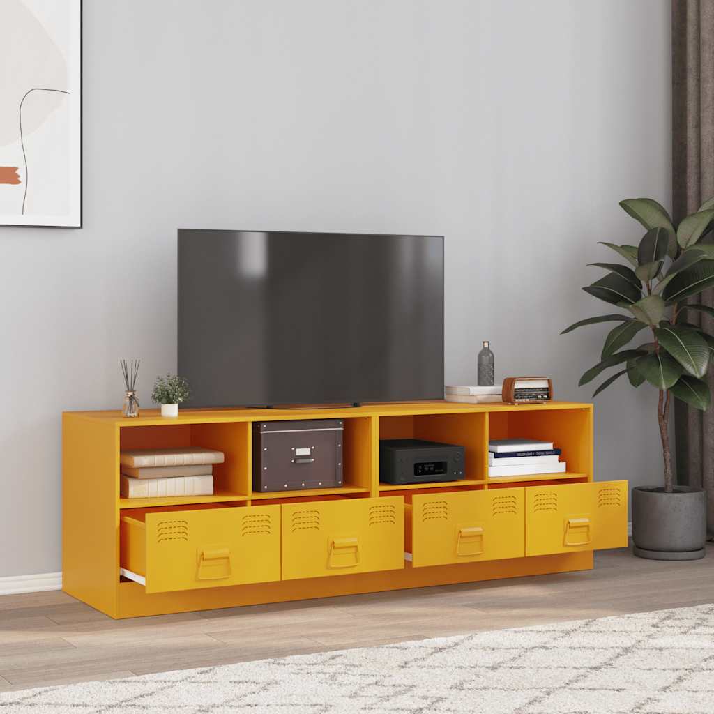 Mobili Tv 2 Pz Neri 67X39X44 Cm In Acciaio