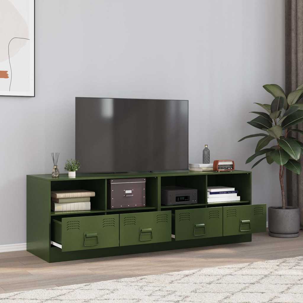 Mobili Tv 2 Pz Neri 67X39X44 Cm In Acciaio