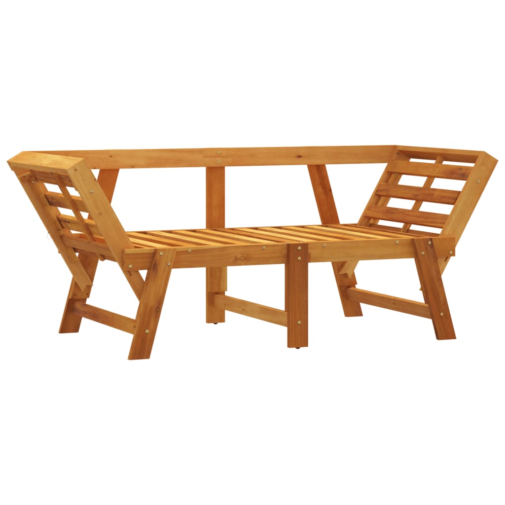 Panca Da Giardino Con Cuscini 2-In-1 In Legno Di Acacia