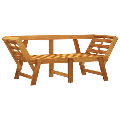 Panca Da Giardino Con Cuscini 2-In-1 In Legno Di Acacia