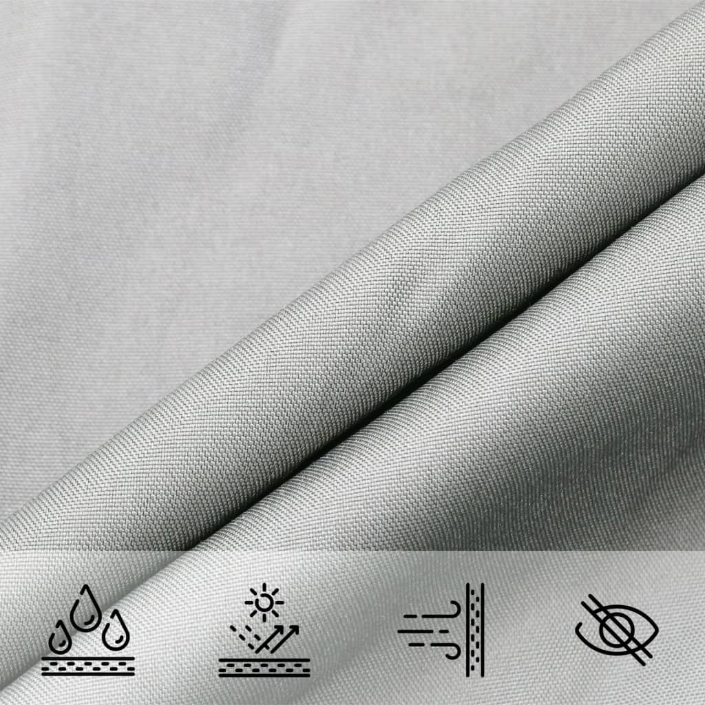Vela Parasole 4,5X2 M 100% Poliestere Oxford Grigio Chiaro