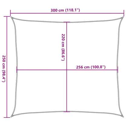 Vela Parasole 3X2,5 M 100% Poliestere Oxford Sabbia
