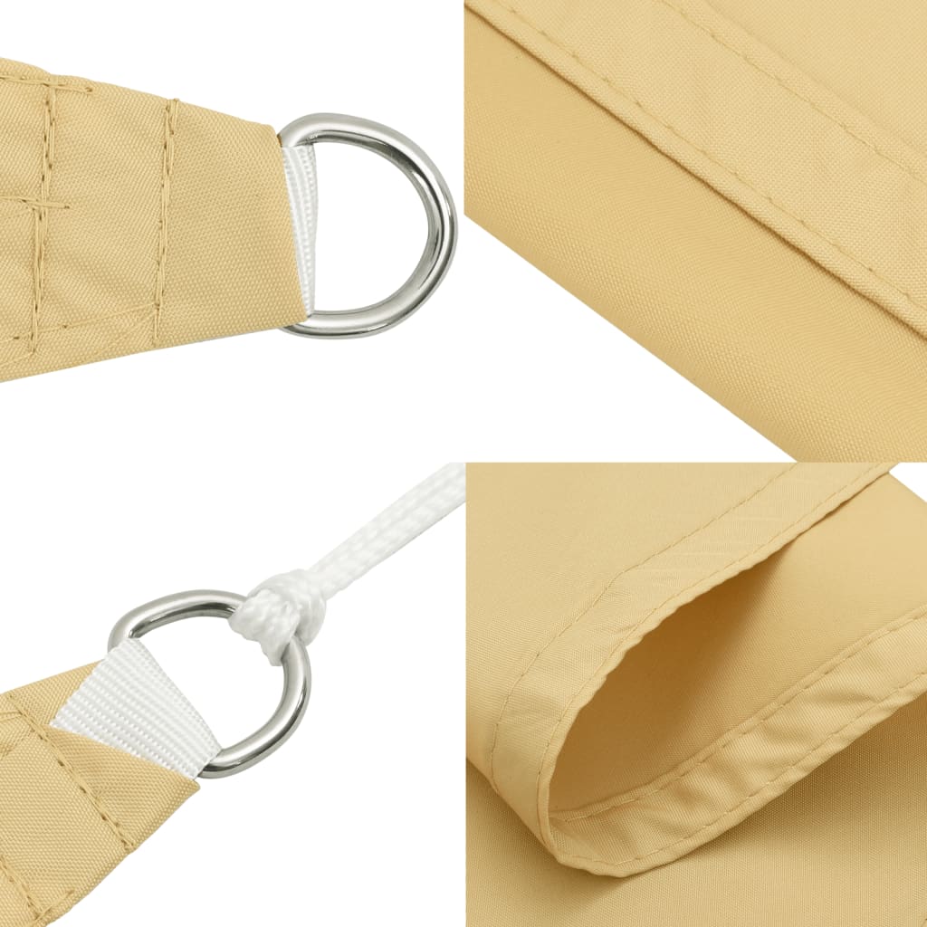 Vela Parasole 4X4X5,8 M 100% Poliestere Oxford Sabbia