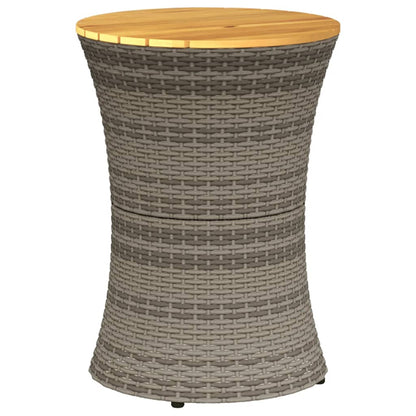 Tavolino Giardino Forma Tamburo Polyrattan Massello