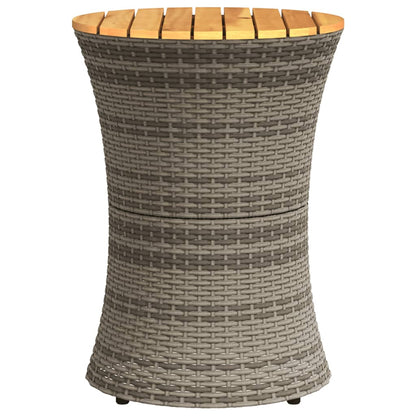 Tavolino Giardino Forma Tamburo Polyrattan Massello