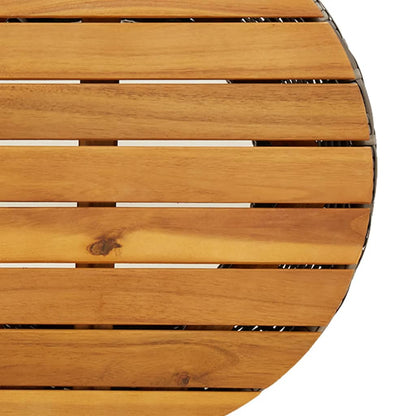 Tavolino Giardino Forma Tamburo Polyrattan Massello