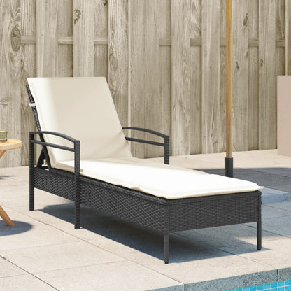 Lettino Prendisole Con Cuscino 63X200X81 Cm Polyrattan