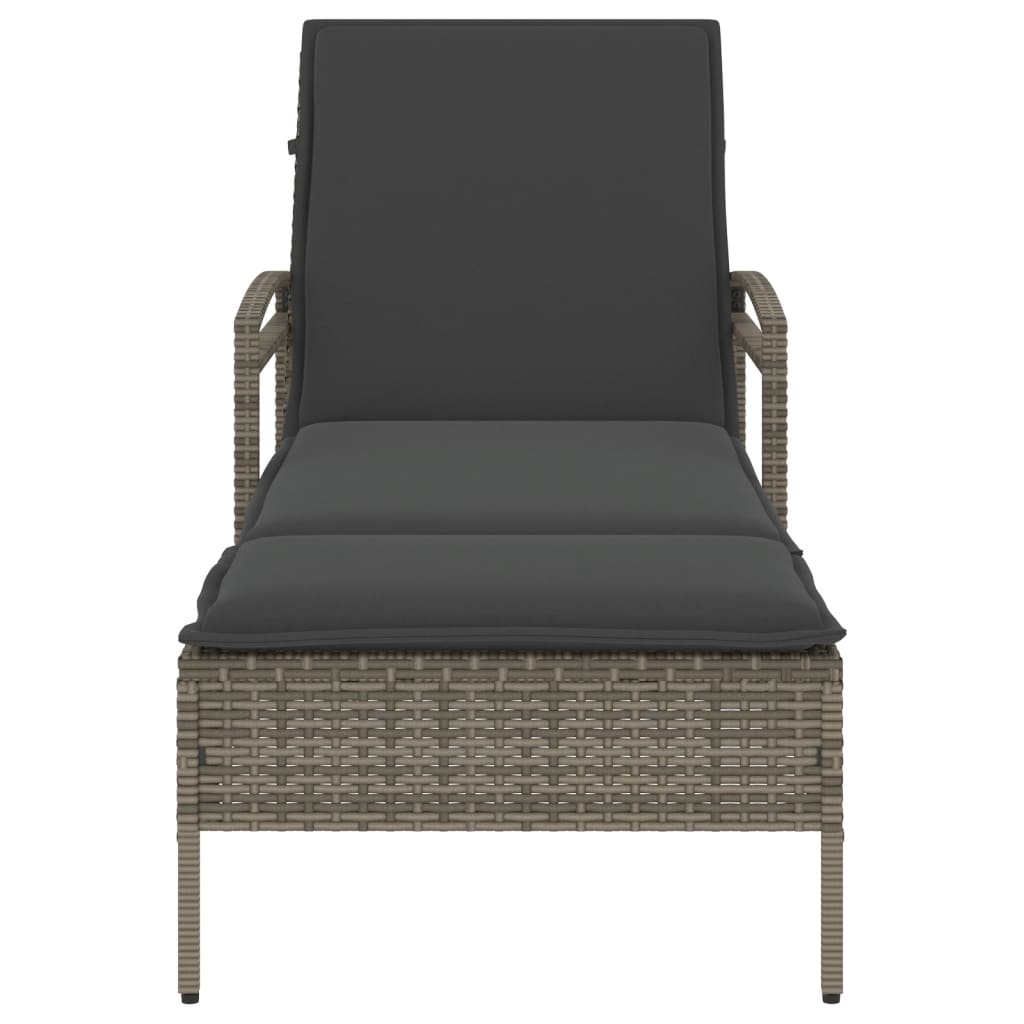 Lettino Prendisole Con Cuscino 63X200X81 Cm Polyrattan