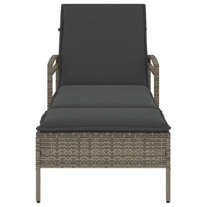 Lettino Prendisole Con Cuscino 63X200X81 Cm Polyrattan