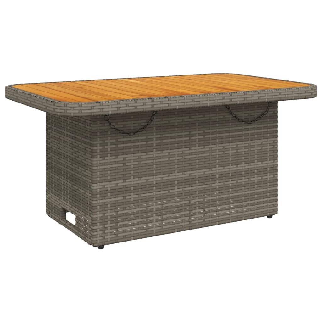 Tavolo Giardino In Polyrattan E Legno Acacia