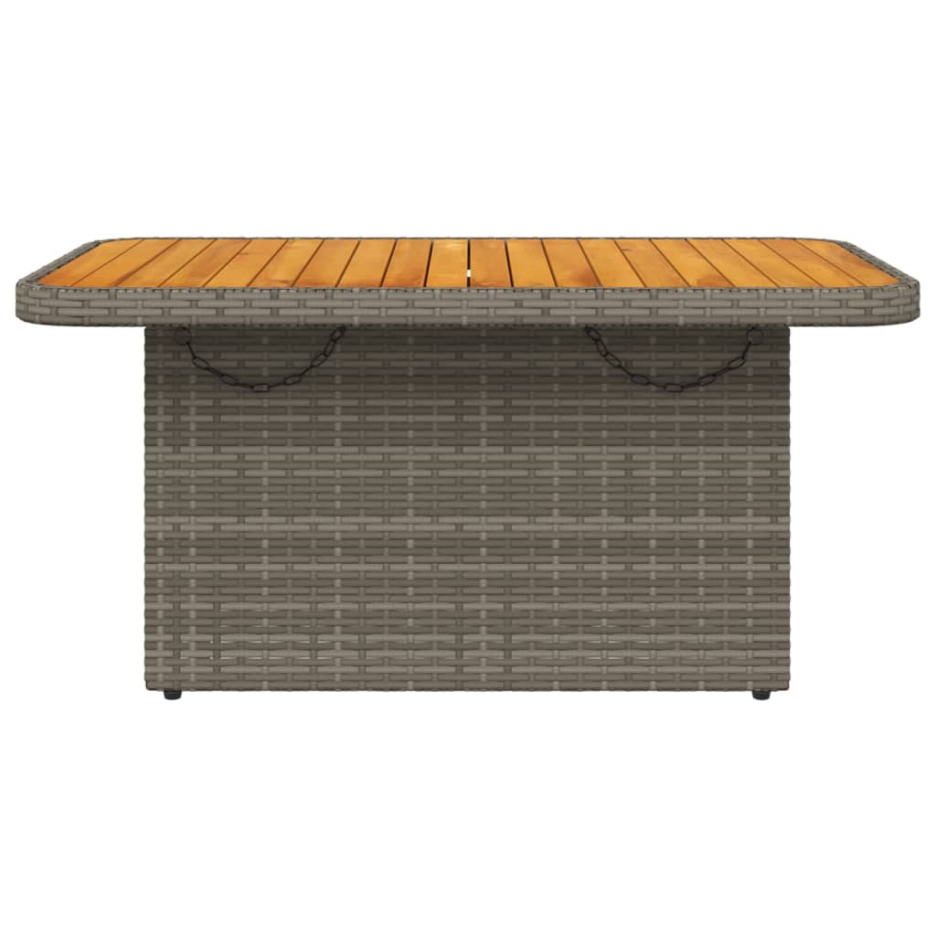 Tavolo Giardino In Polyrattan E Legno Acacia