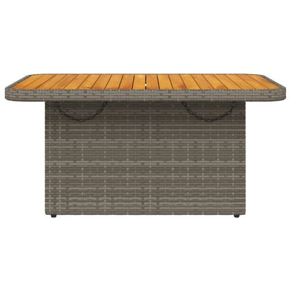 Tavolo Giardino In Polyrattan E Legno Acacia