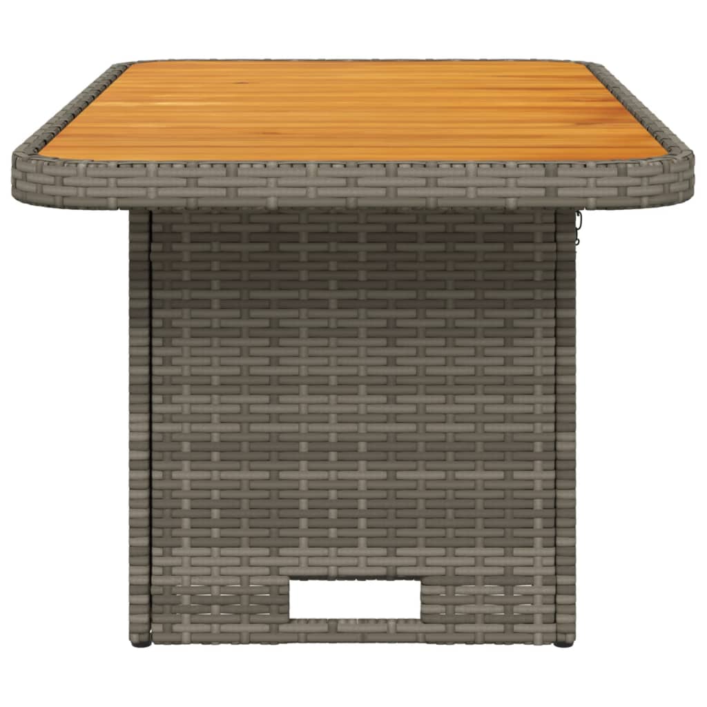 Tavolo Giardino In Polyrattan E Legno Acacia