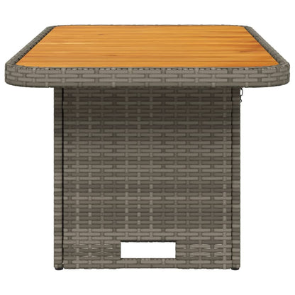 Tavolo Giardino In Polyrattan E Legno Acacia
