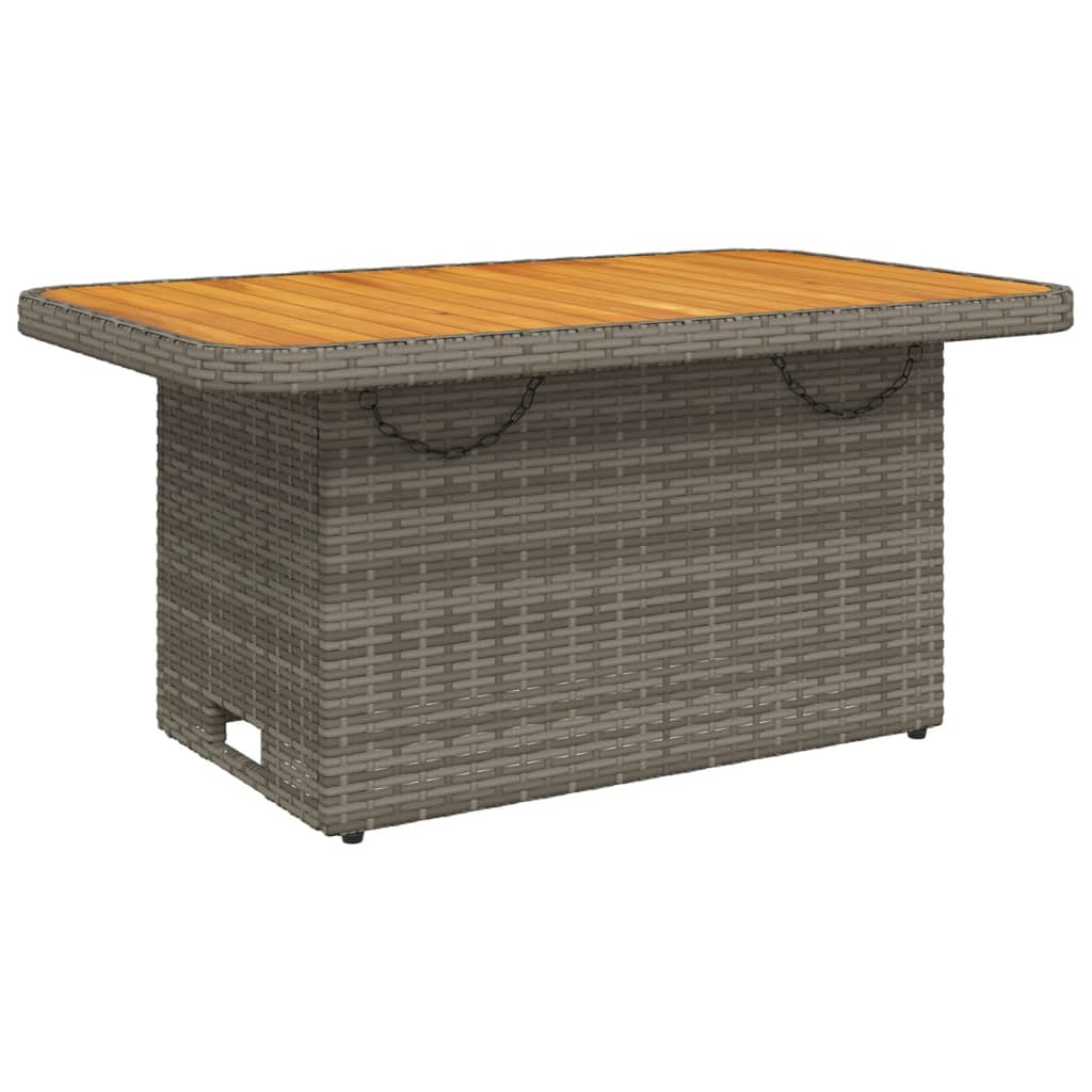 Tavolo Giardino In Polyrattan E Legno Acacia