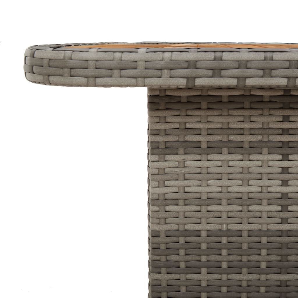 Tavolo Giardino In Polyrattan E Legno Acacia