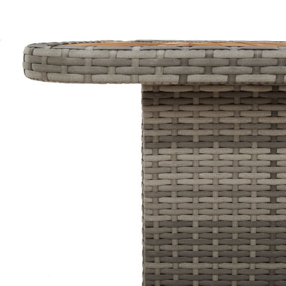 Tavolo Giardino In Polyrattan E Legno Acacia