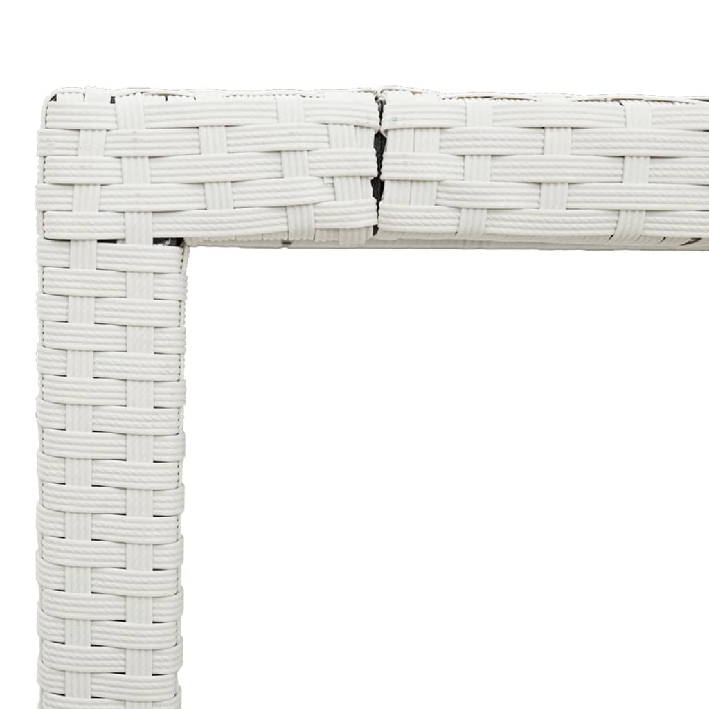 Tavolo Giardino Con Piano Vetro 90X90X75 Cm Polyrattan