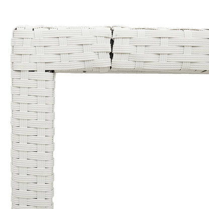 Tavolo Giardino Con Piano Vetro 90X90X75 Cm Polyrattan