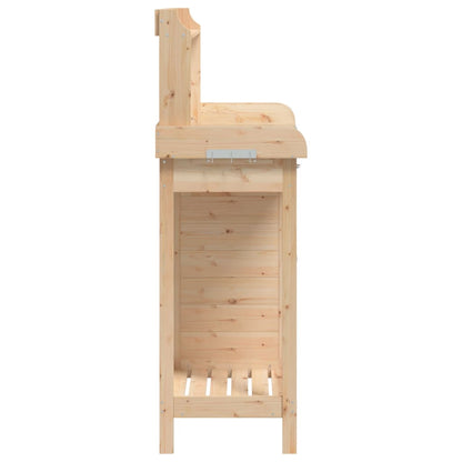 Tavolo Invaso Con Mobile 110,5X45X124,5Cm Massello Abete
