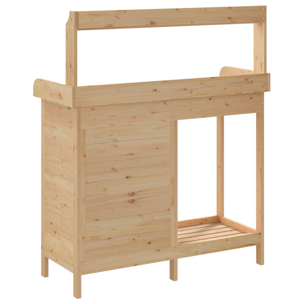 Tavolo Invaso Con Mobile 110,5X45X124,5Cm Massello Abete