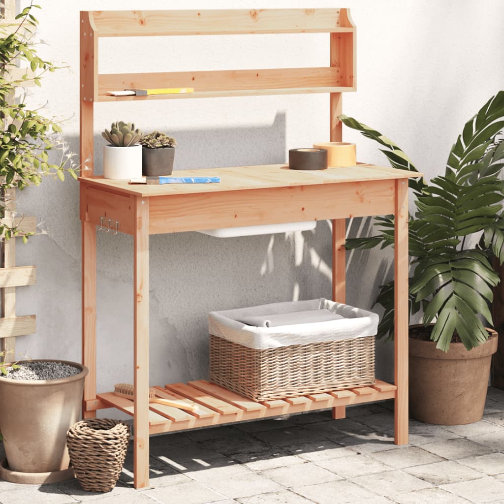 Tavolo Invaso Con Lavello 147,5X44X139,5 Massello Abete