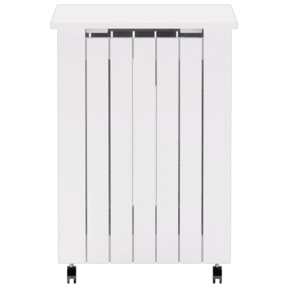 Cesta Biancheria Con Ruote Rana Bianca 45X45X64Cm Massello Pino