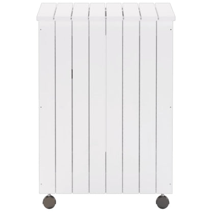 Cesta Biancheria Con Ruote Rana Bianca 45X45X64Cm Massello Pino