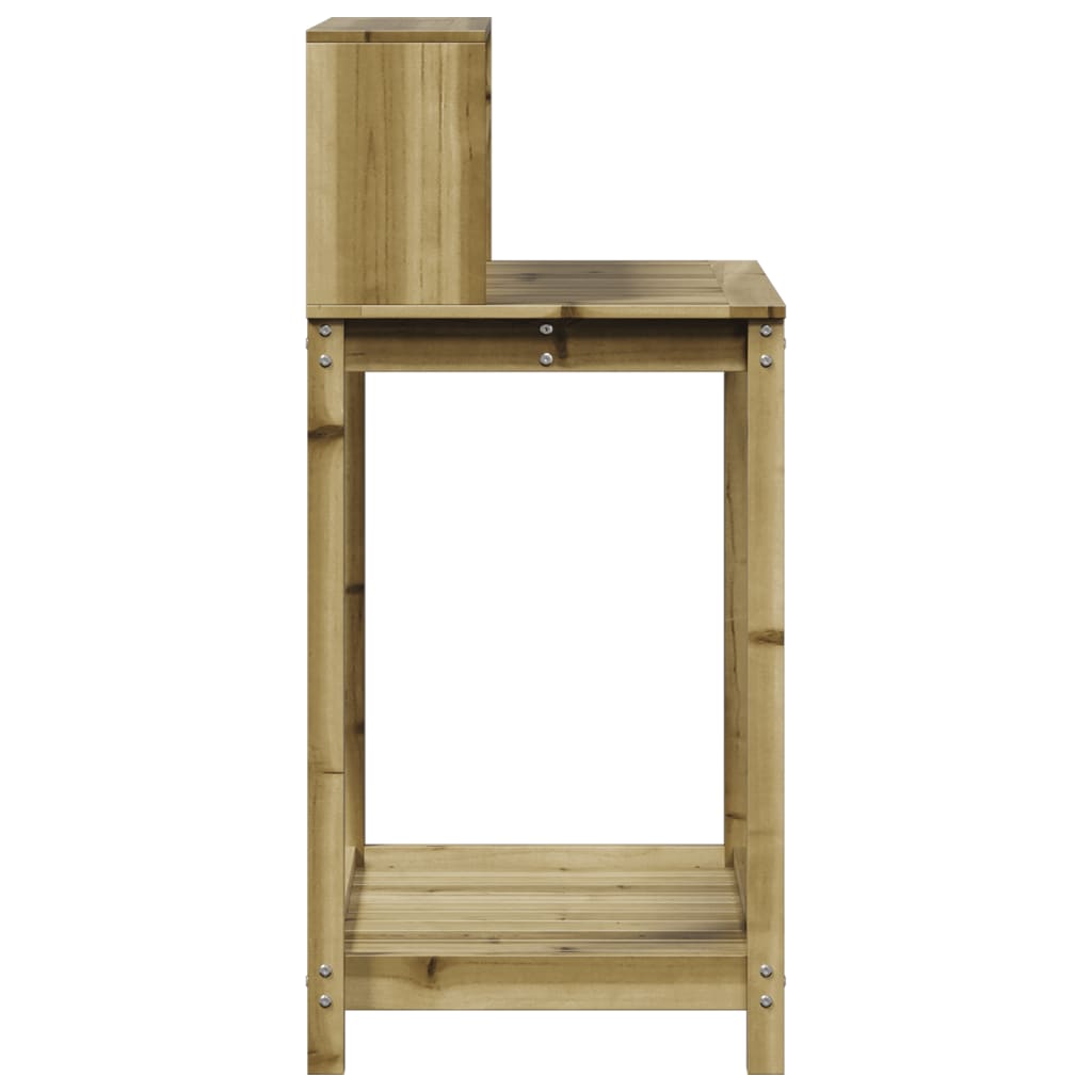 Tavolo Invaso Con Ripiani 82,5X50X109,5Cm Legno Impregnato Pino