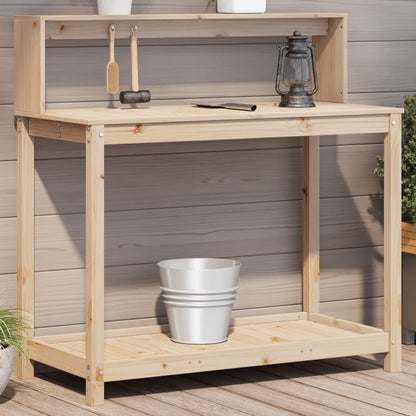 Tavolo Invaso Con Ripiani 82,5X50X109,5Cm Legno Impregnato Pino