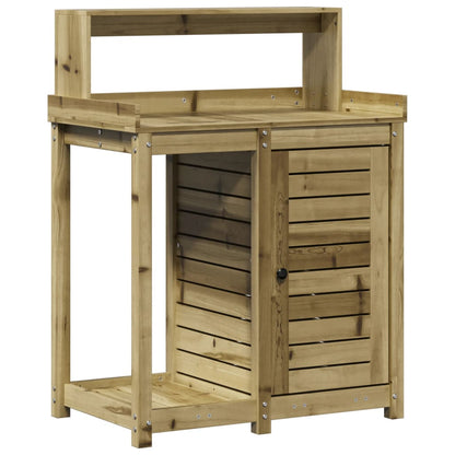 Tavolo Invaso Con Ripiani 82,5X50X109,5Cm Legno Impregnato Pino