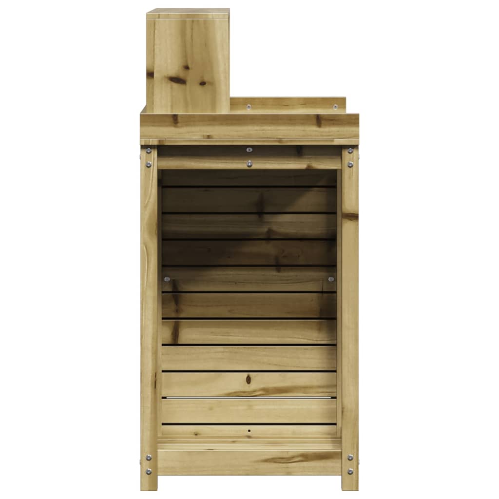 Tavolo Invaso Con Ripiani 82,5X50X109,5Cm Legno Impregnato Pino