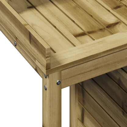 Tavolo Invaso Con Ripiani 82,5X50X109,5Cm Legno Impregnato Pino