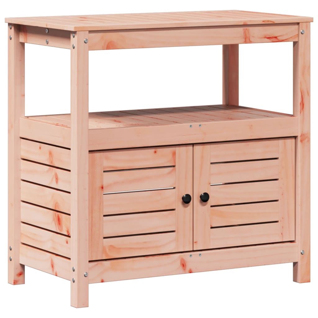 Tavolo Invaso Con Ripiani 82,5X45X81 Cm Legno Massello Douglas
