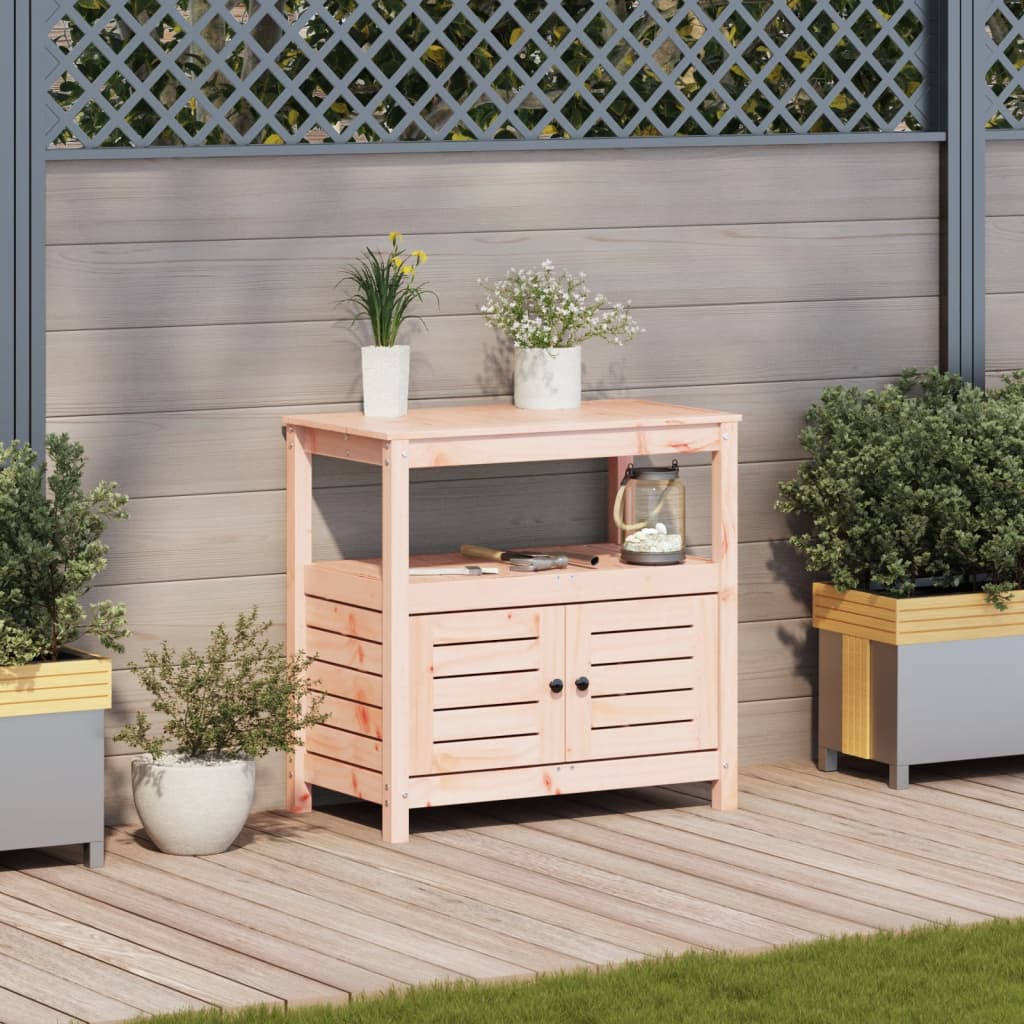 Tavolo Invaso Con Ripiani 82,5X45X81 Cm Legno Massello Douglas