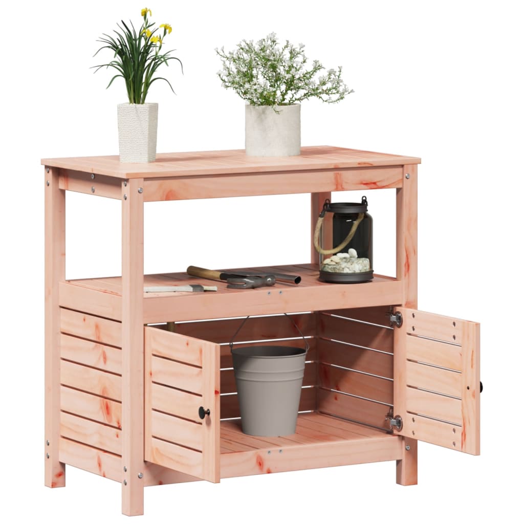 Tavolo Invaso Con Ripiani 82,5X45X81 Cm Legno Massello Douglas