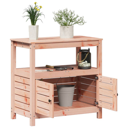 Tavolo Invaso Con Ripiani 82,5X45X81 Cm Legno Massello Douglas