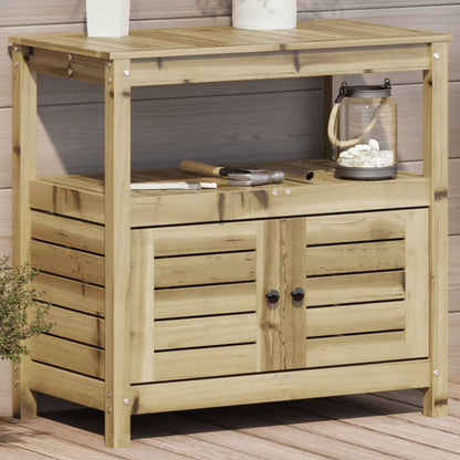 Tavolo Invaso Con Ripiani 82,5X45X81 Cm Legno Massello Douglas