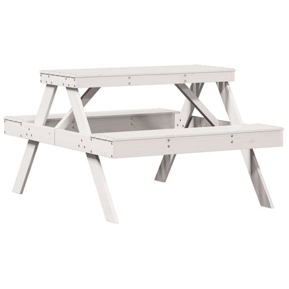Tavolo Da Picnic 105X134X75 Cm In Legno Massello Di Pino